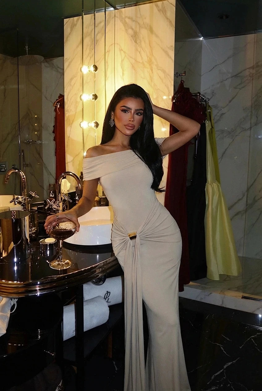 Beige Allayia Long Dress