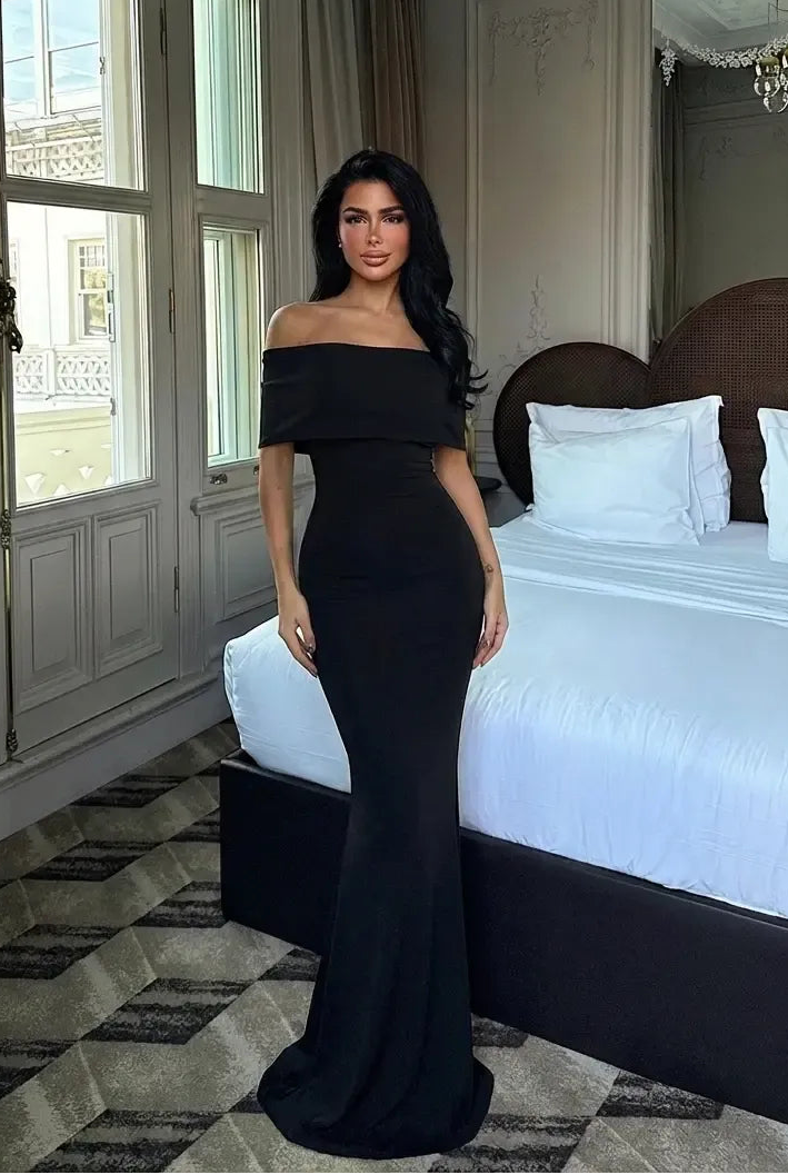 Black Vanya One Sleeve Dress