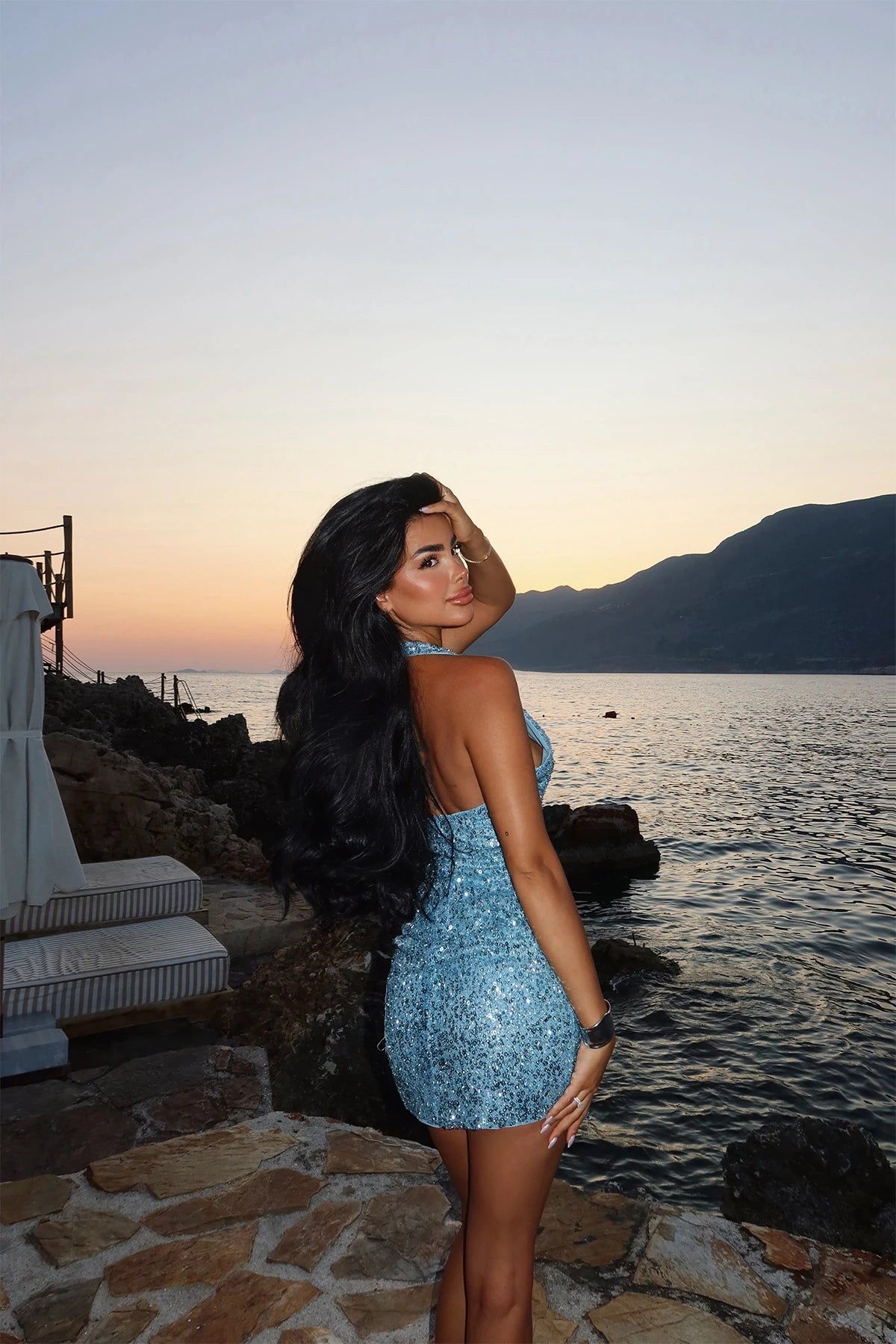 Blue Nateba Mini Dress
