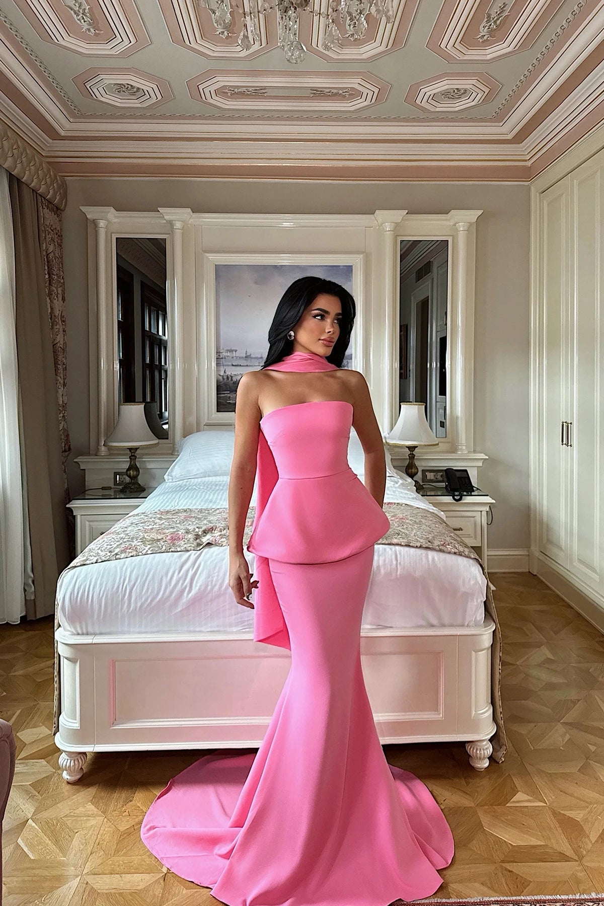 Pink Benedita Long Scarf Dress