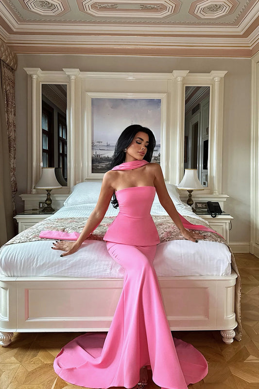 Pink Benedita Long Scarf Dress