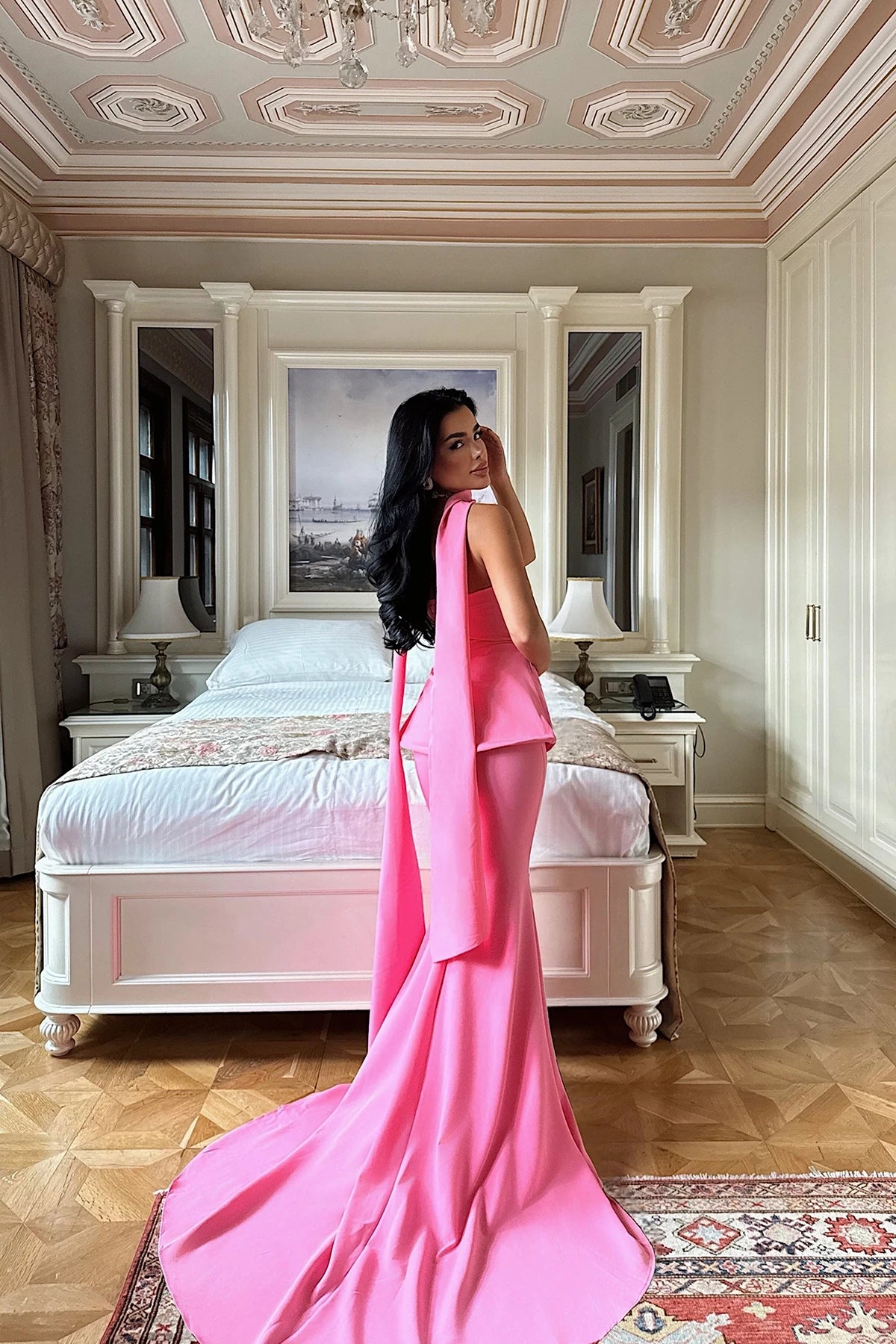 Pink Benedita Long Scarf Dress