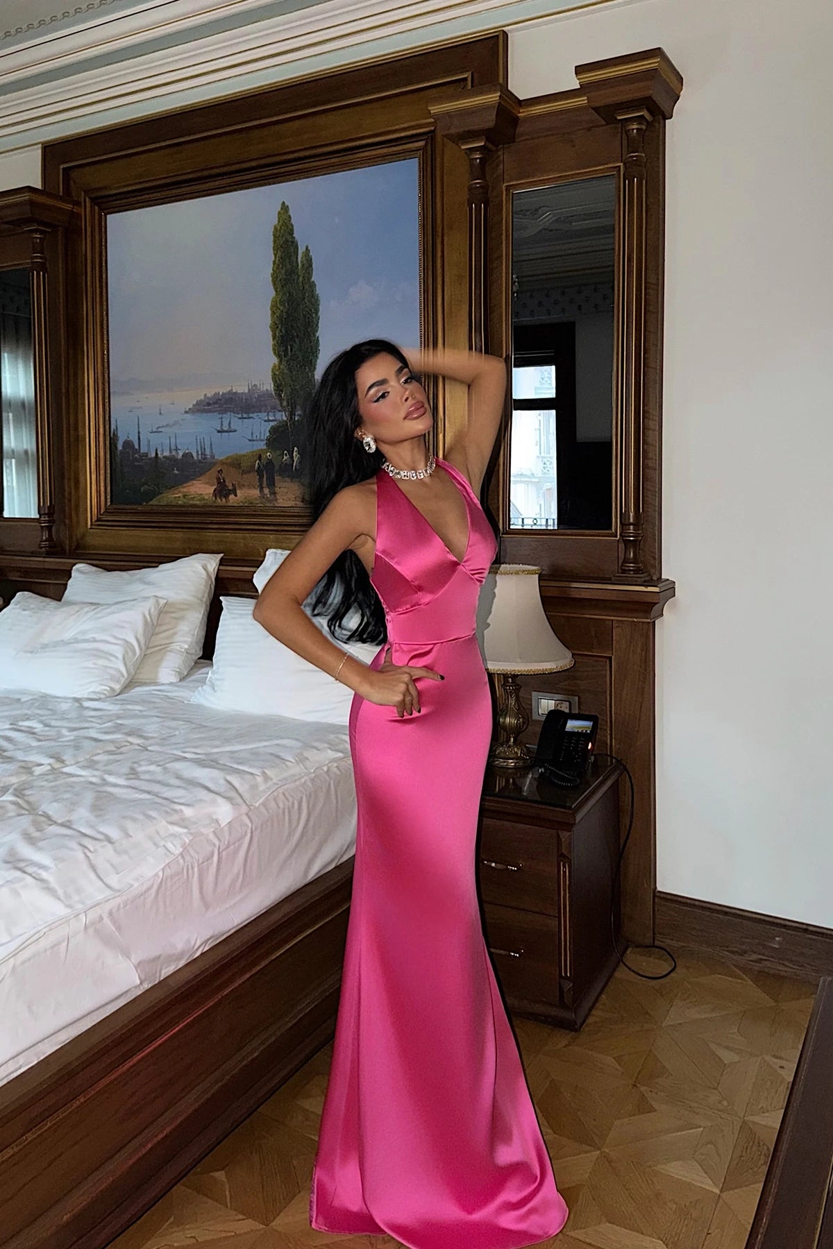 Fuchsia Sartoria Long Dress