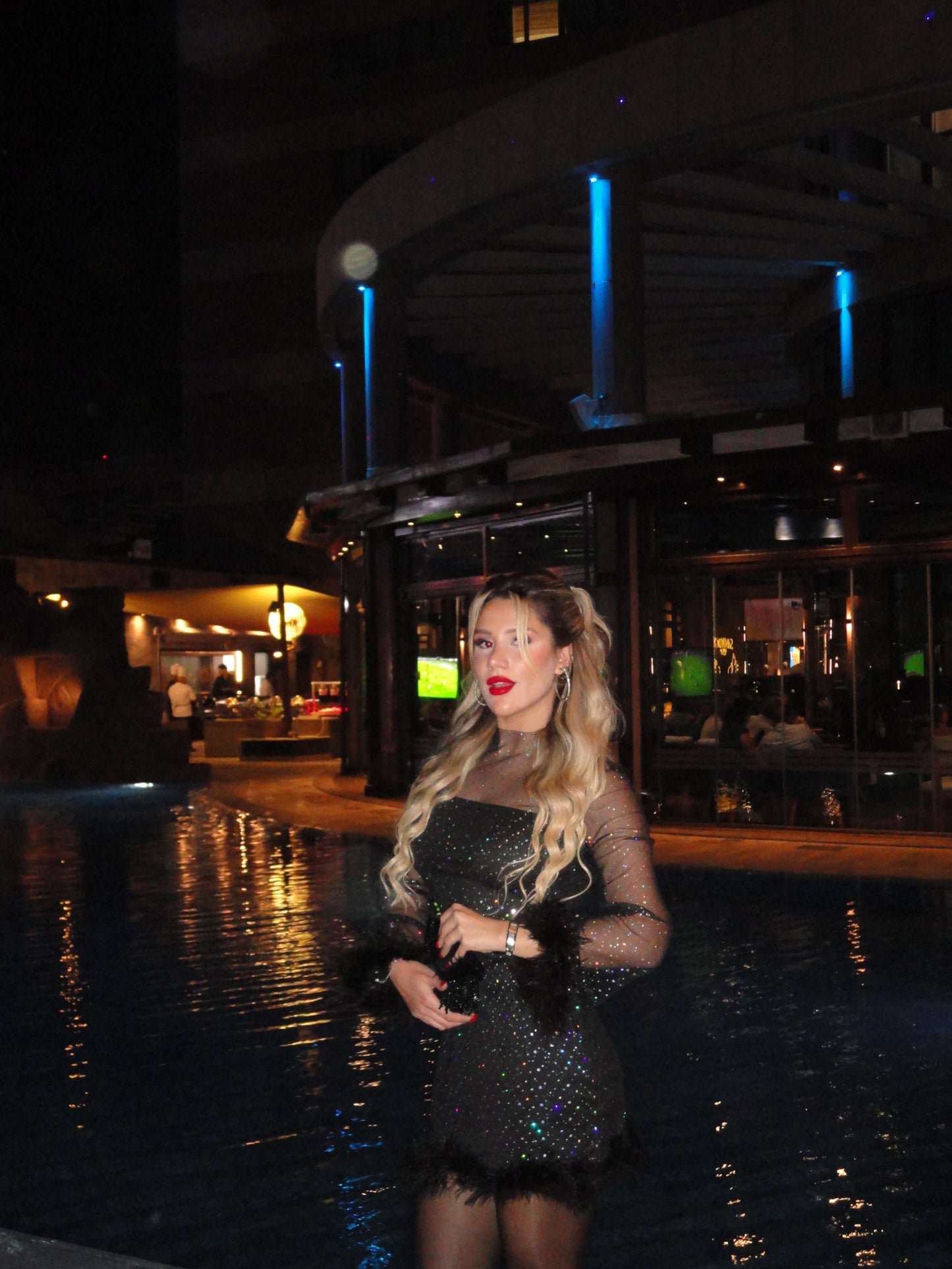 Black Sheer Midi Dress