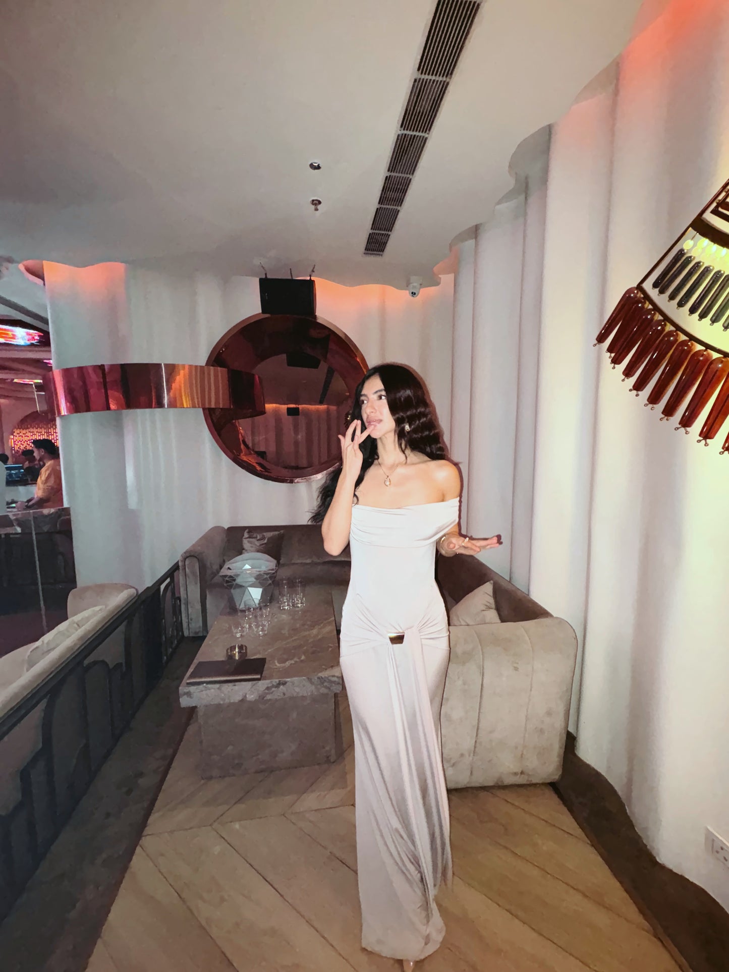 Beige Allayia Long Dress