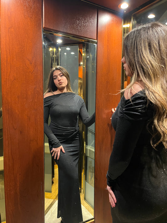 Black off shoulder  dress