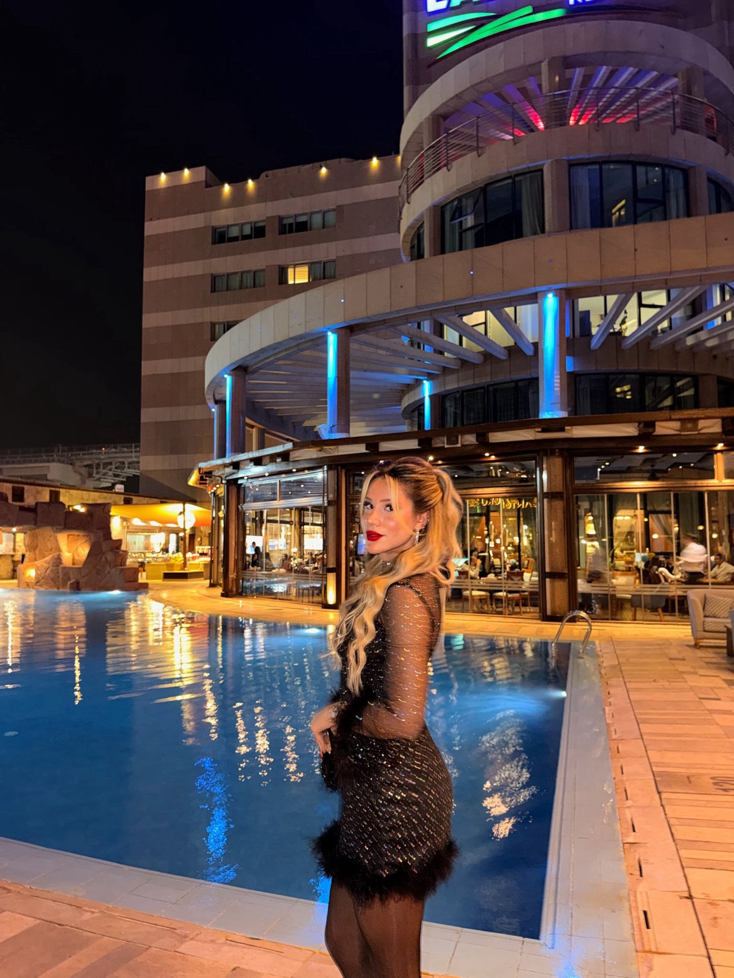 Black Sheer Midi Dress
