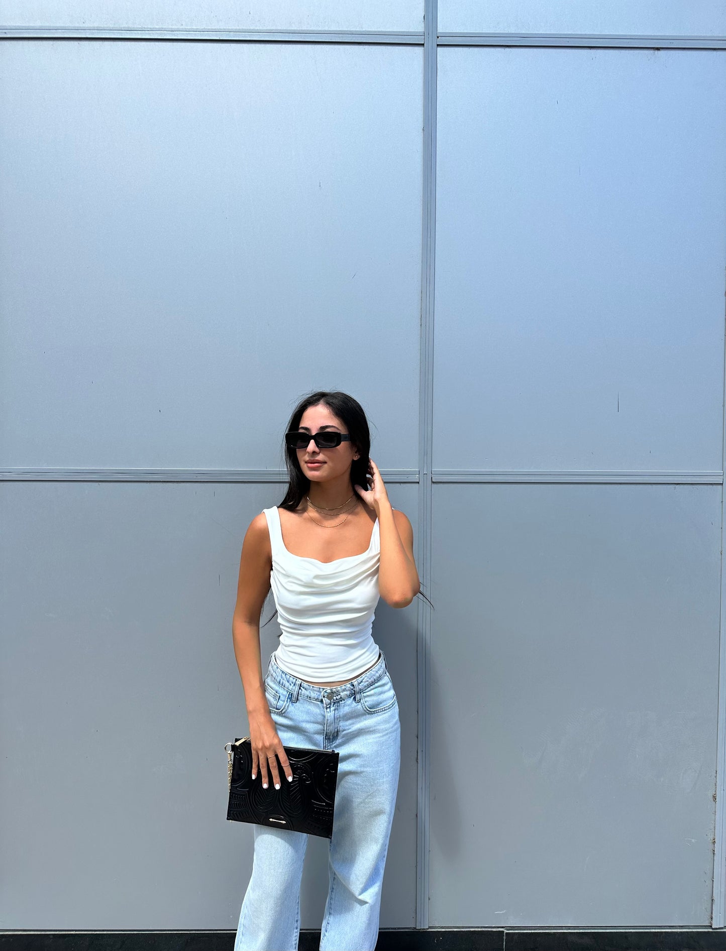 White Crop Top Sleeveless