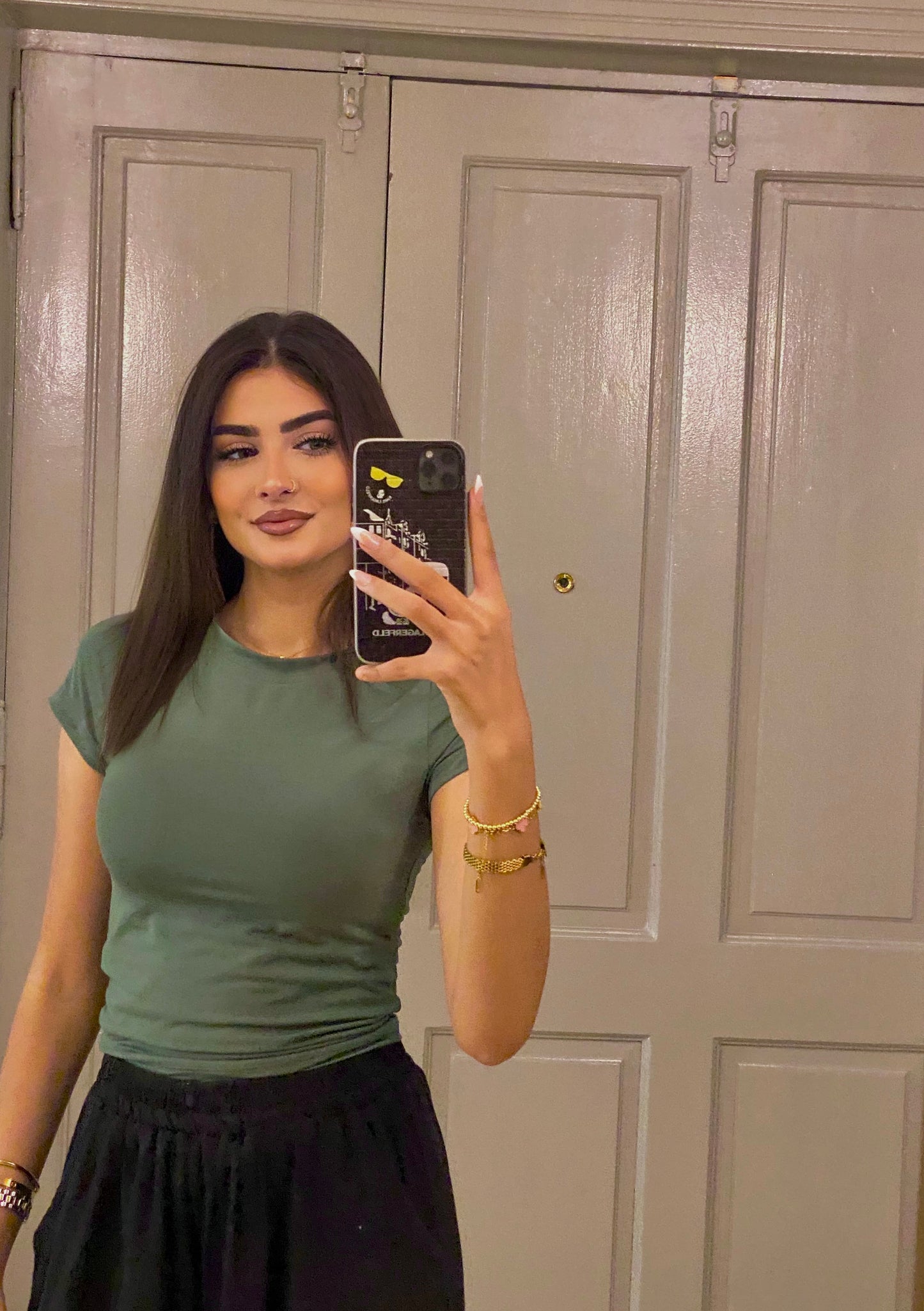 olive - Short sleeve basic top