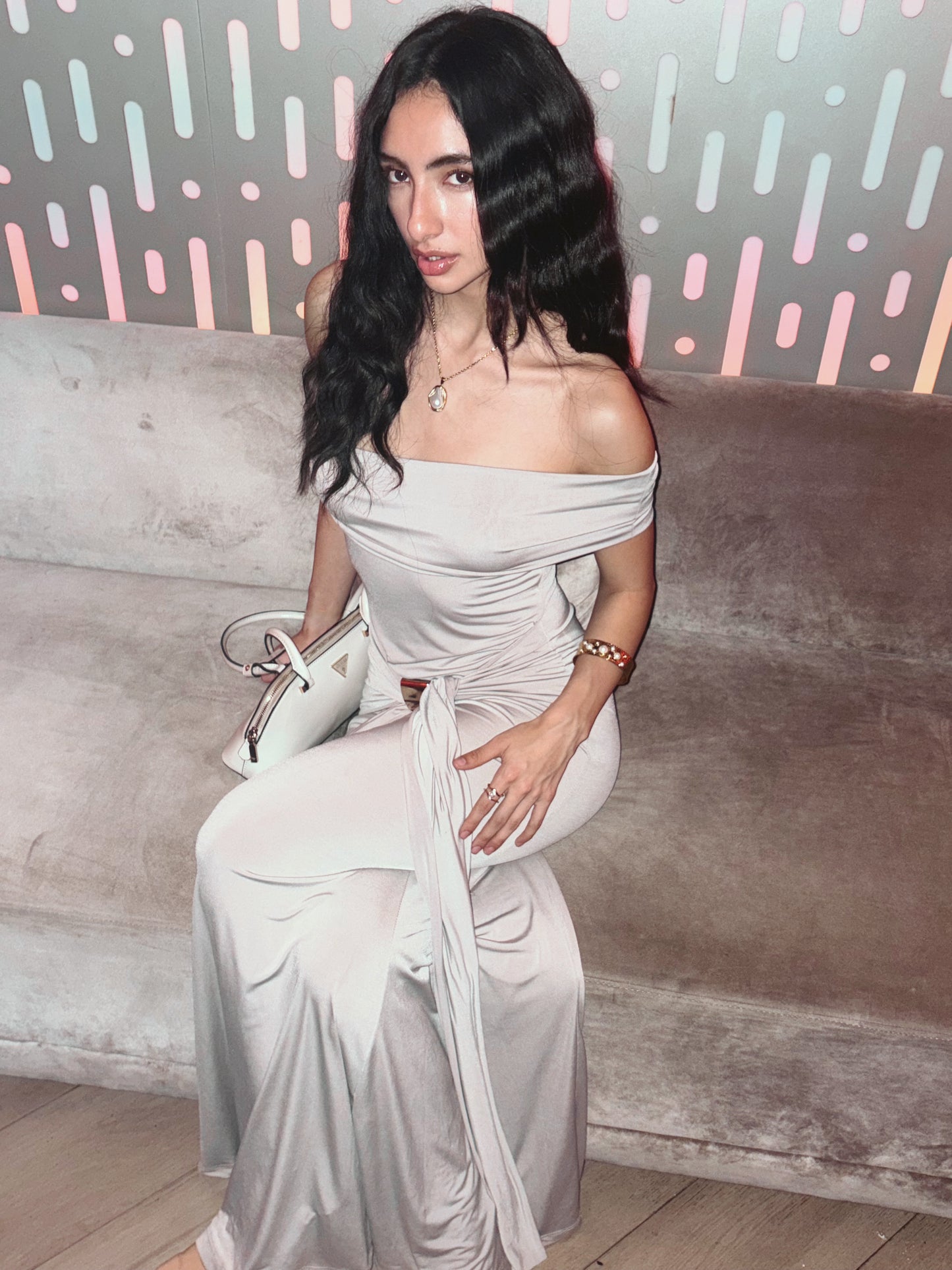 Beige Allayia Long Dress