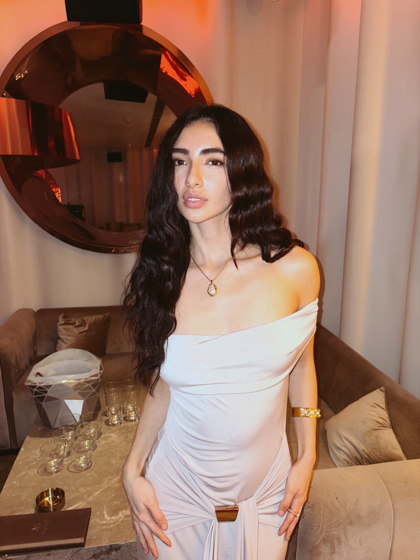 Beige Allayia Long Dress