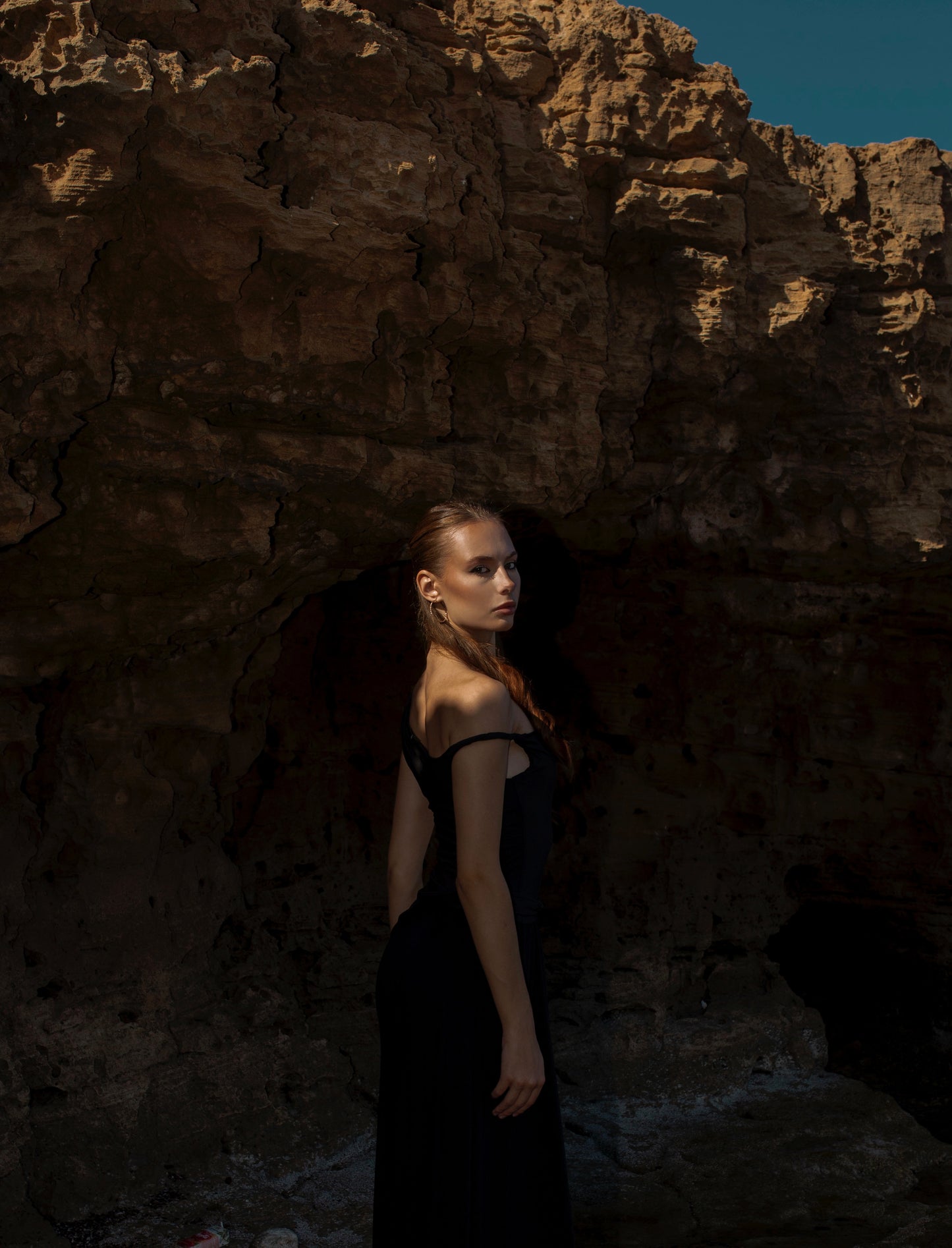 Black Strap Long Dress