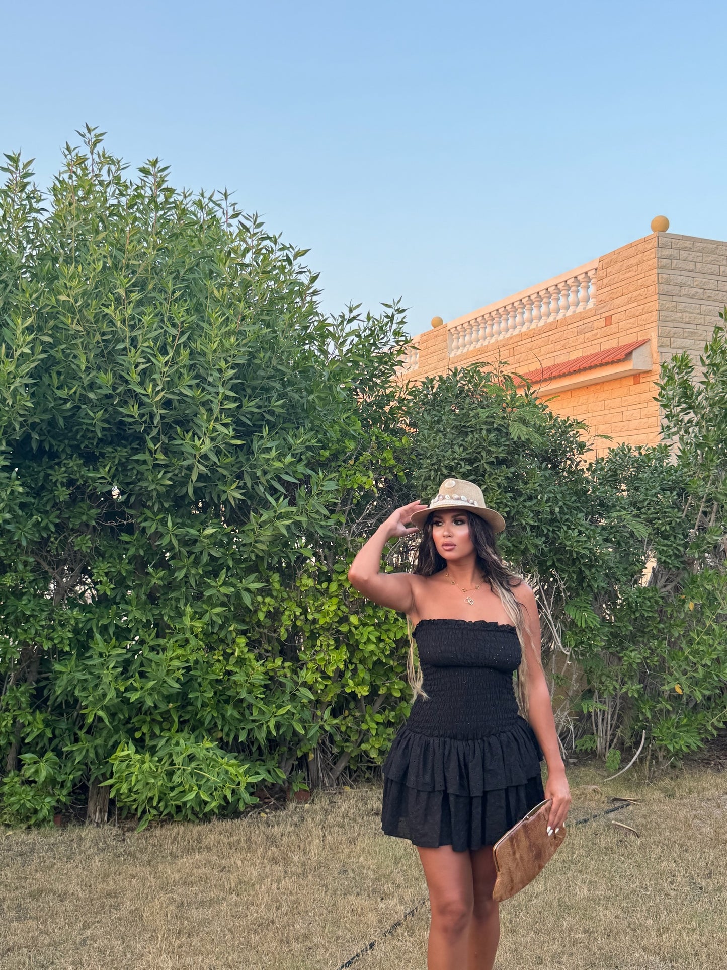 Black Darcy Frill Dress