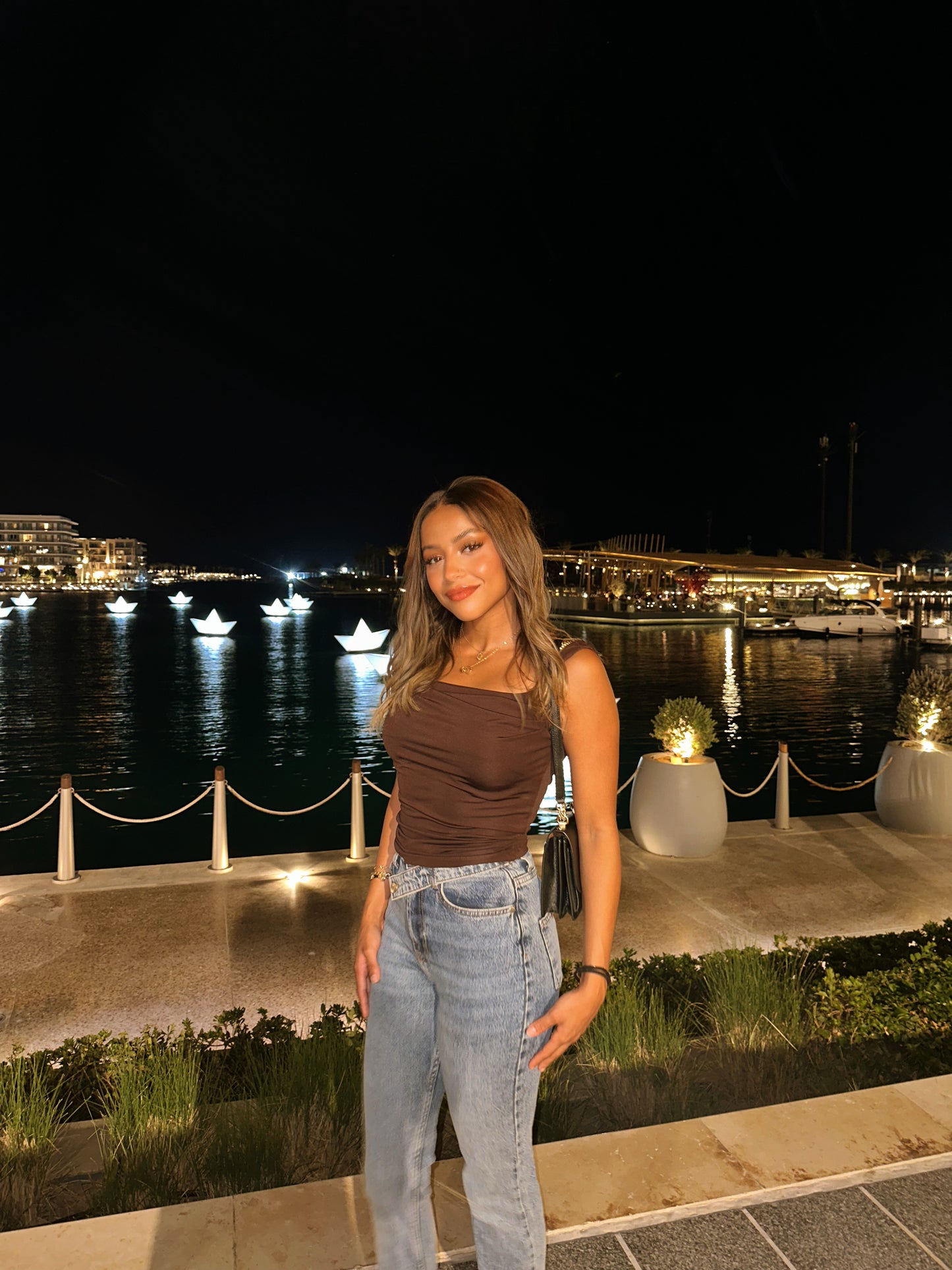 Brown Crop Top Sleeveless