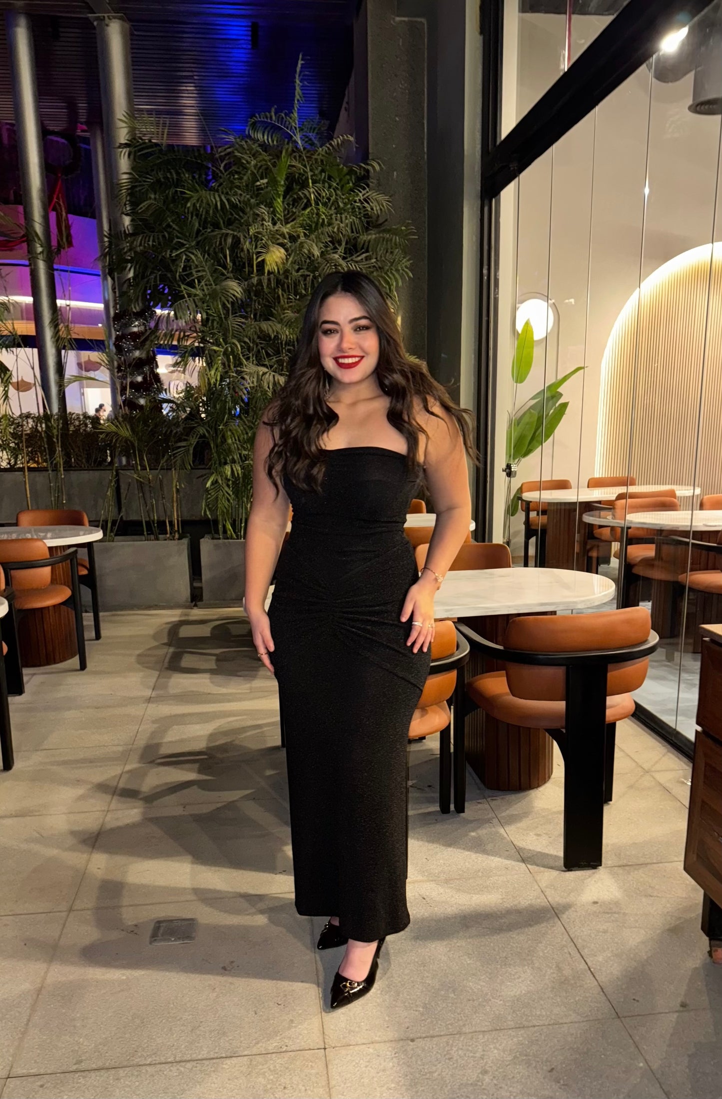 Black Dianora Strapless Dress