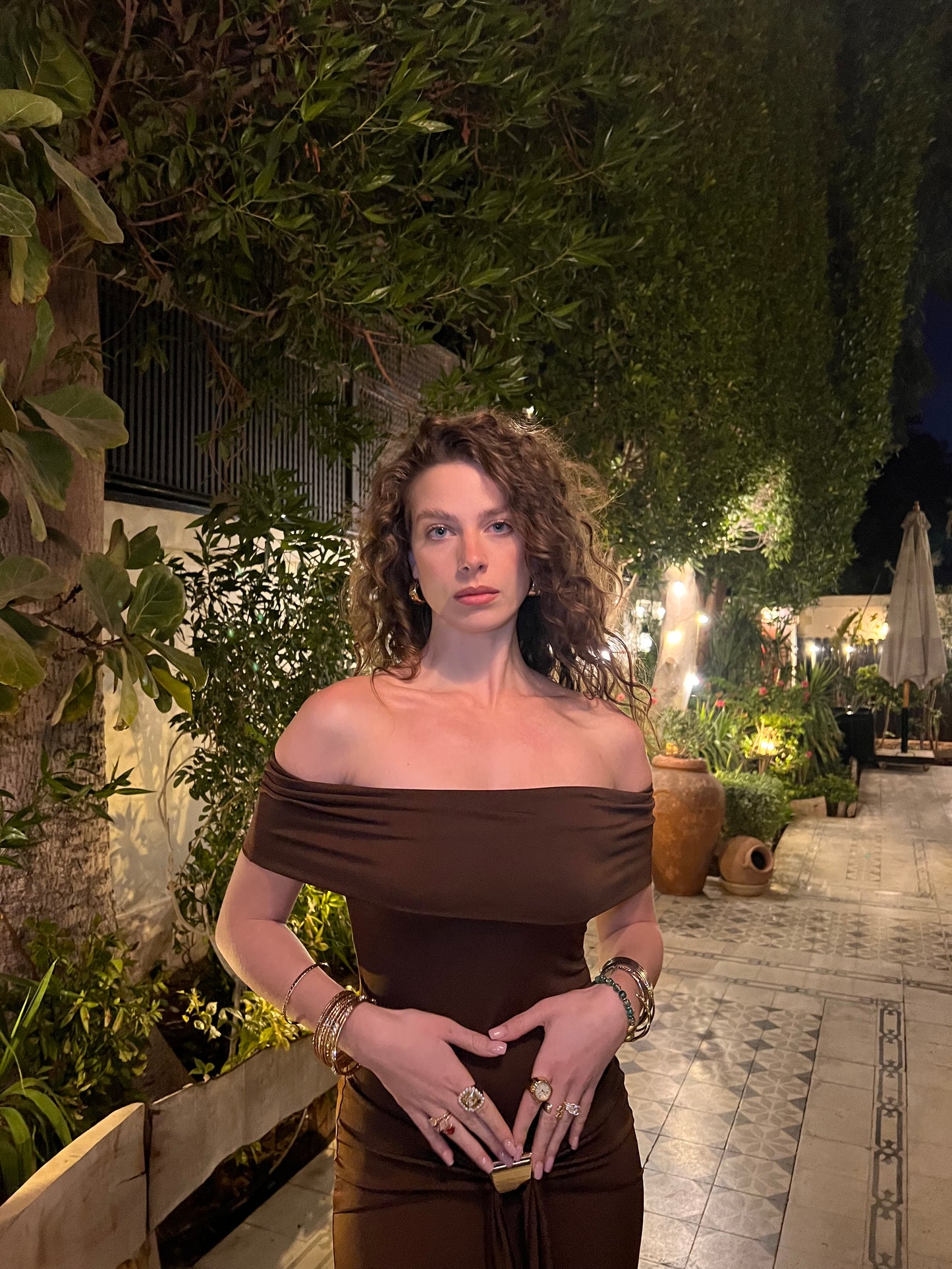 Brown Allayia Long Dress