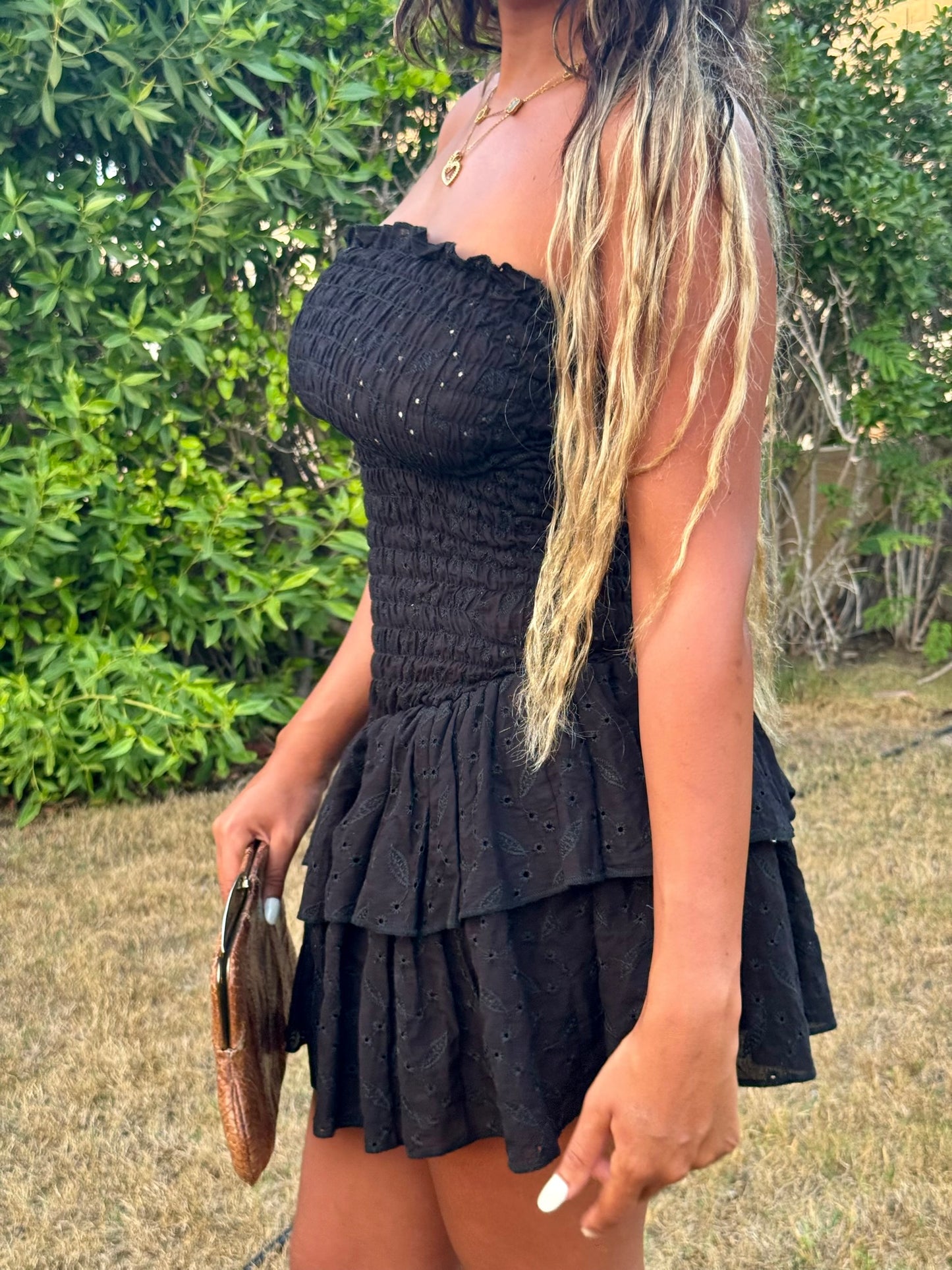 Black Darcy Frill Dress