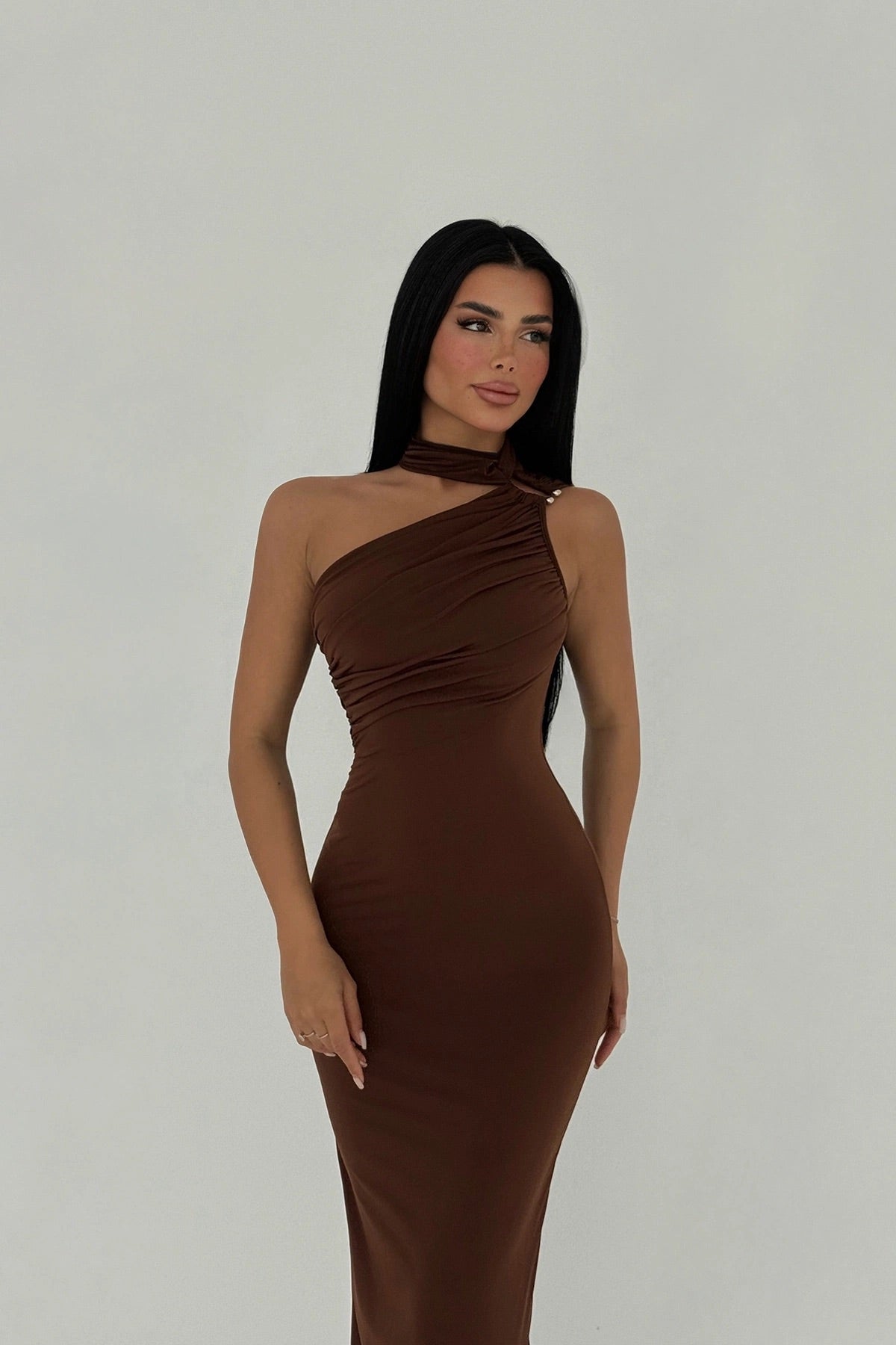 Brown Marcia Long Dress