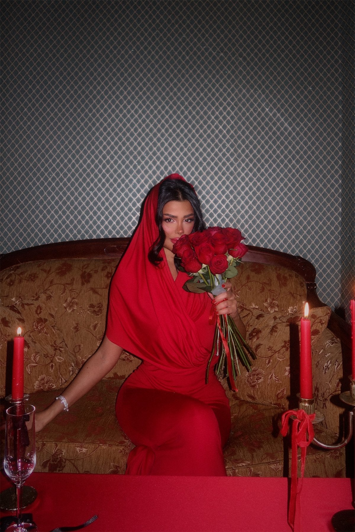 Red Coralie Long Dress