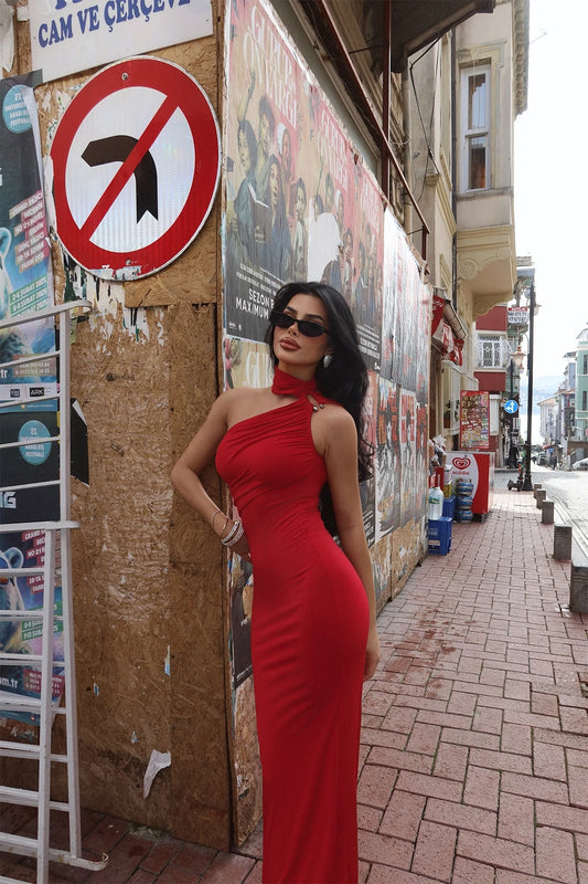 Red Marcia Long Dress
