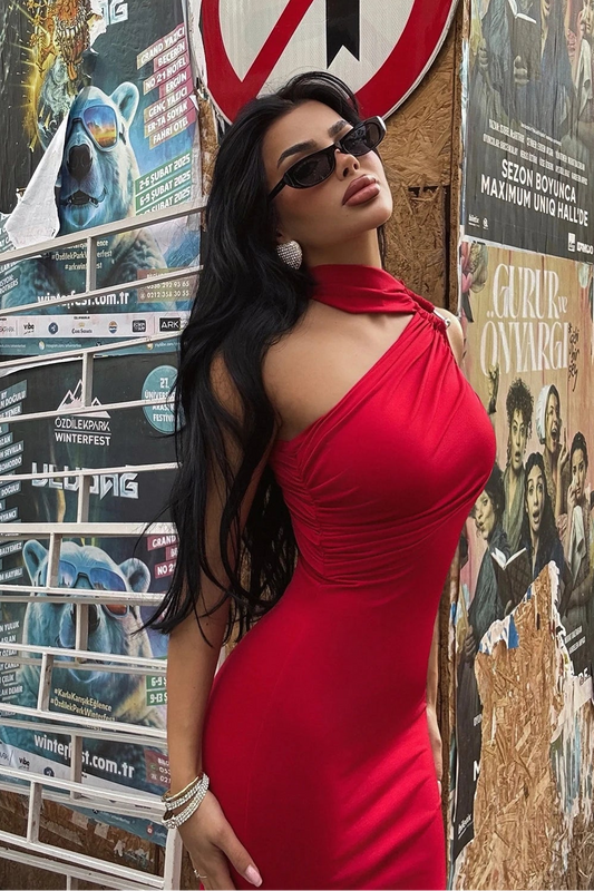 Red Marcia Long Dress