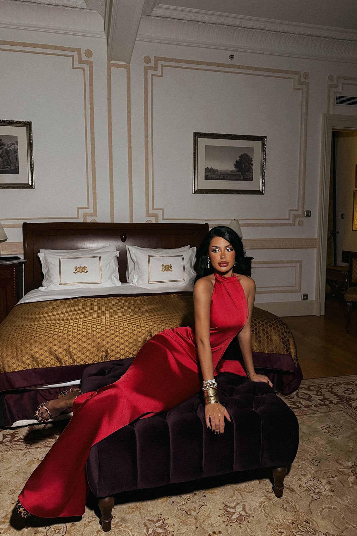Red Satin Dress