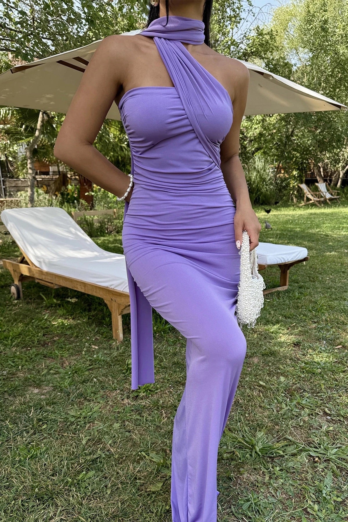 Purple Coraline Tie Dress