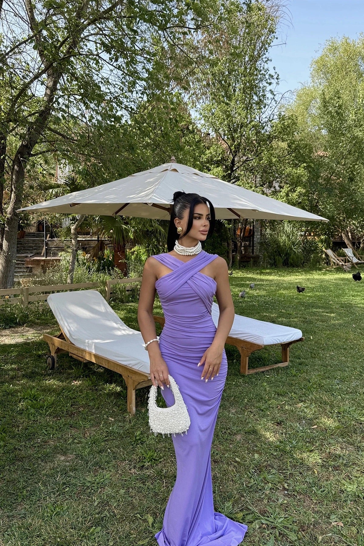 Purple Coraline Tie Dress