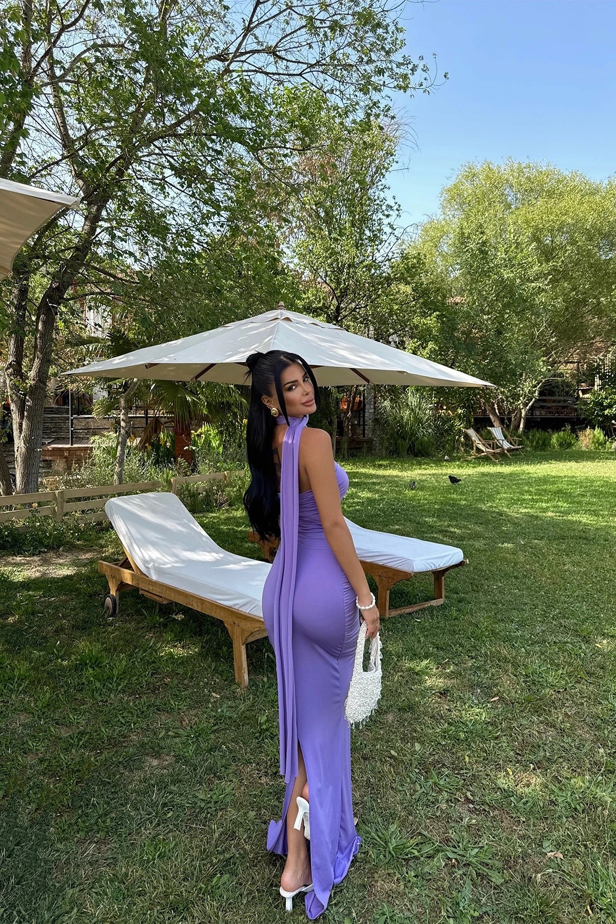 Purple Coraline Tie Dress