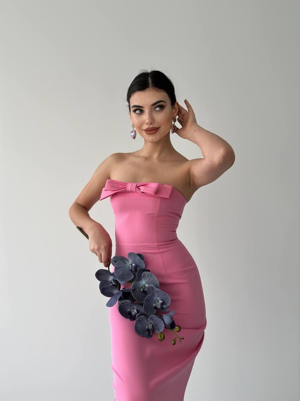 Pink DRESS WITH RIBBON FRONT