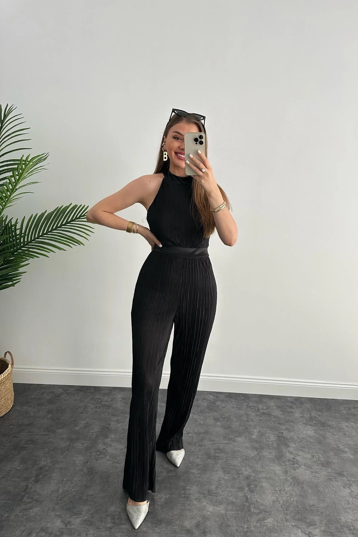 Black Ribbed Jumpsuit Lycra