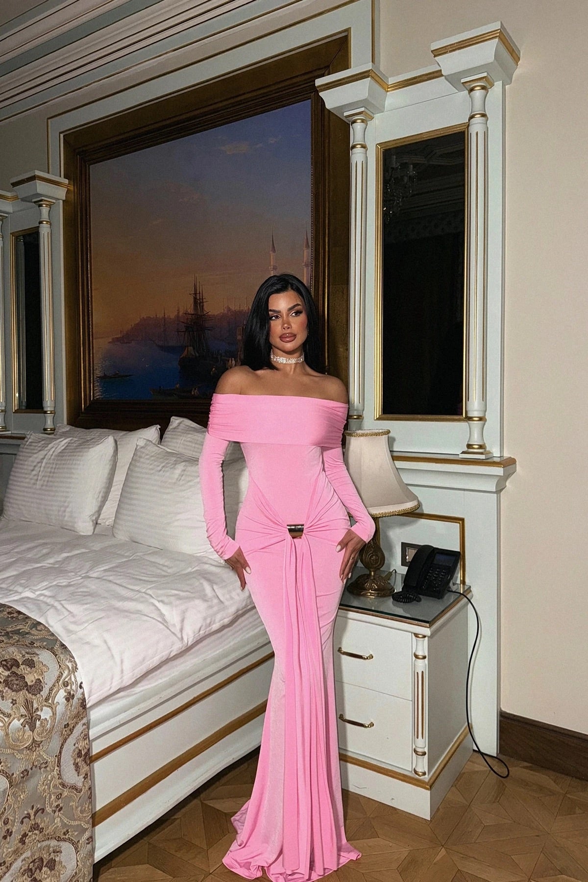 Pink Long Sleeve Dress