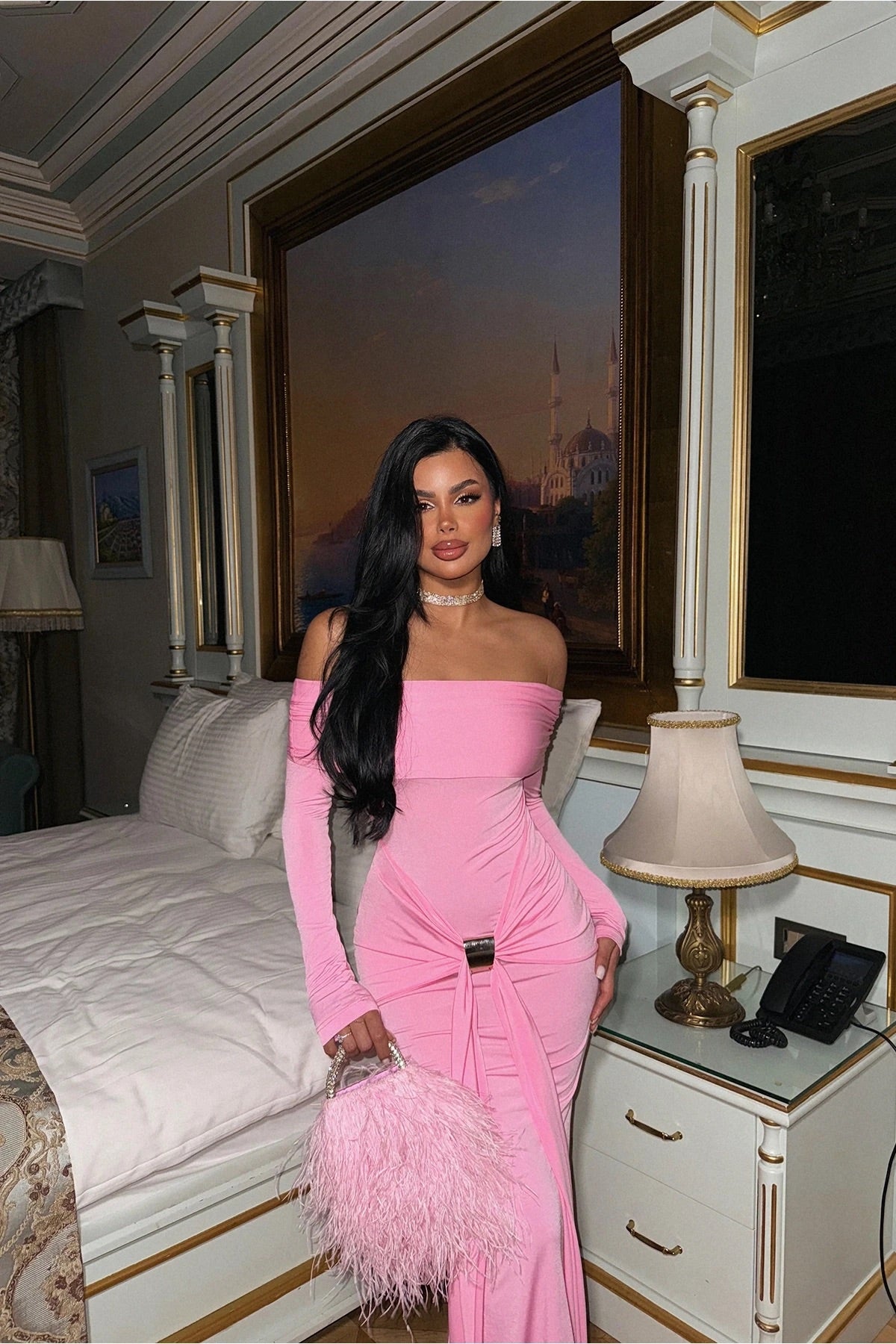 Pink Long Sleeve Dress