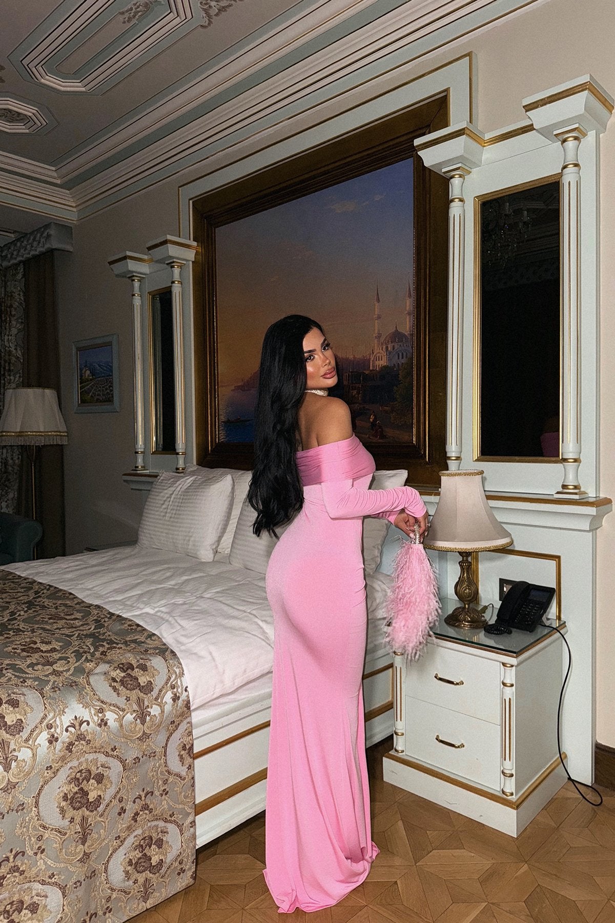 Pink Long Sleeve Dress