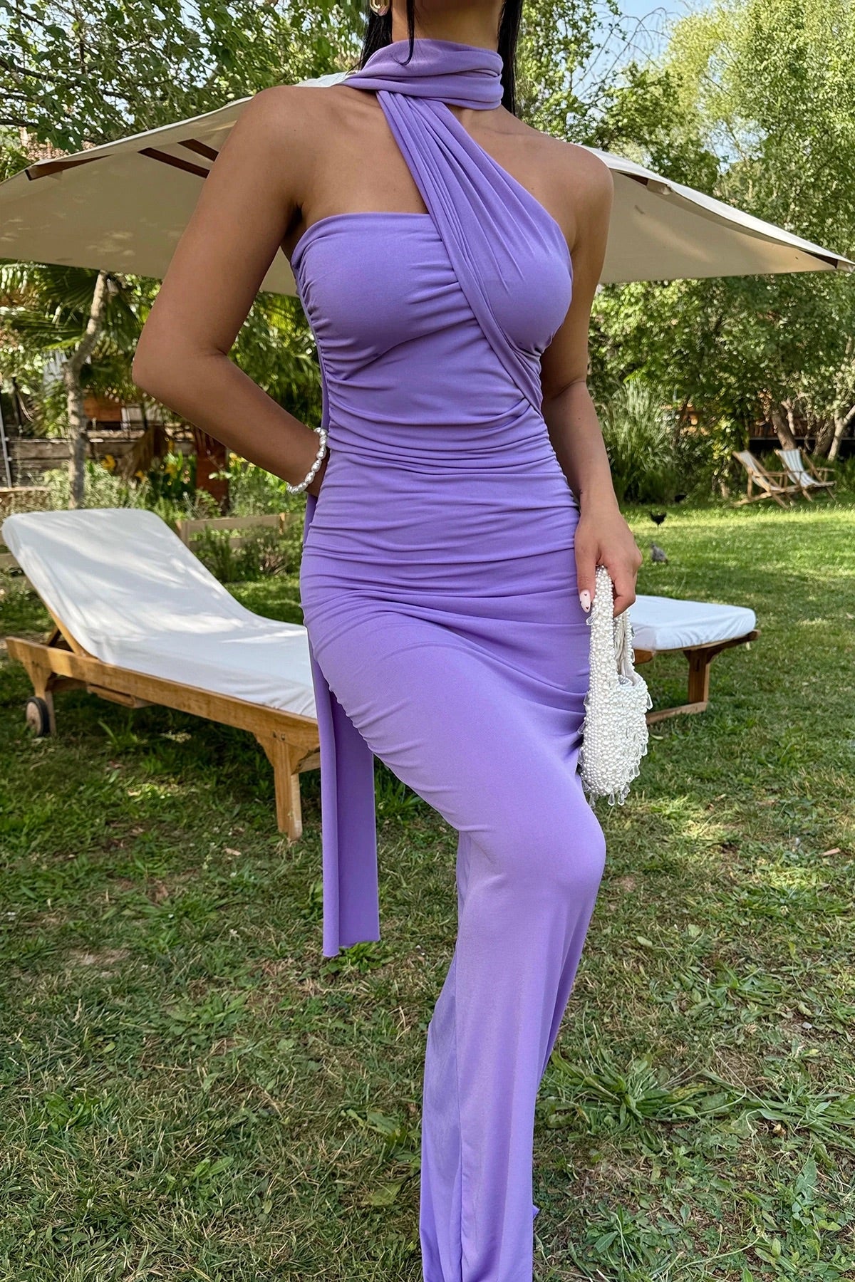 Purple Coraline Tie Dress