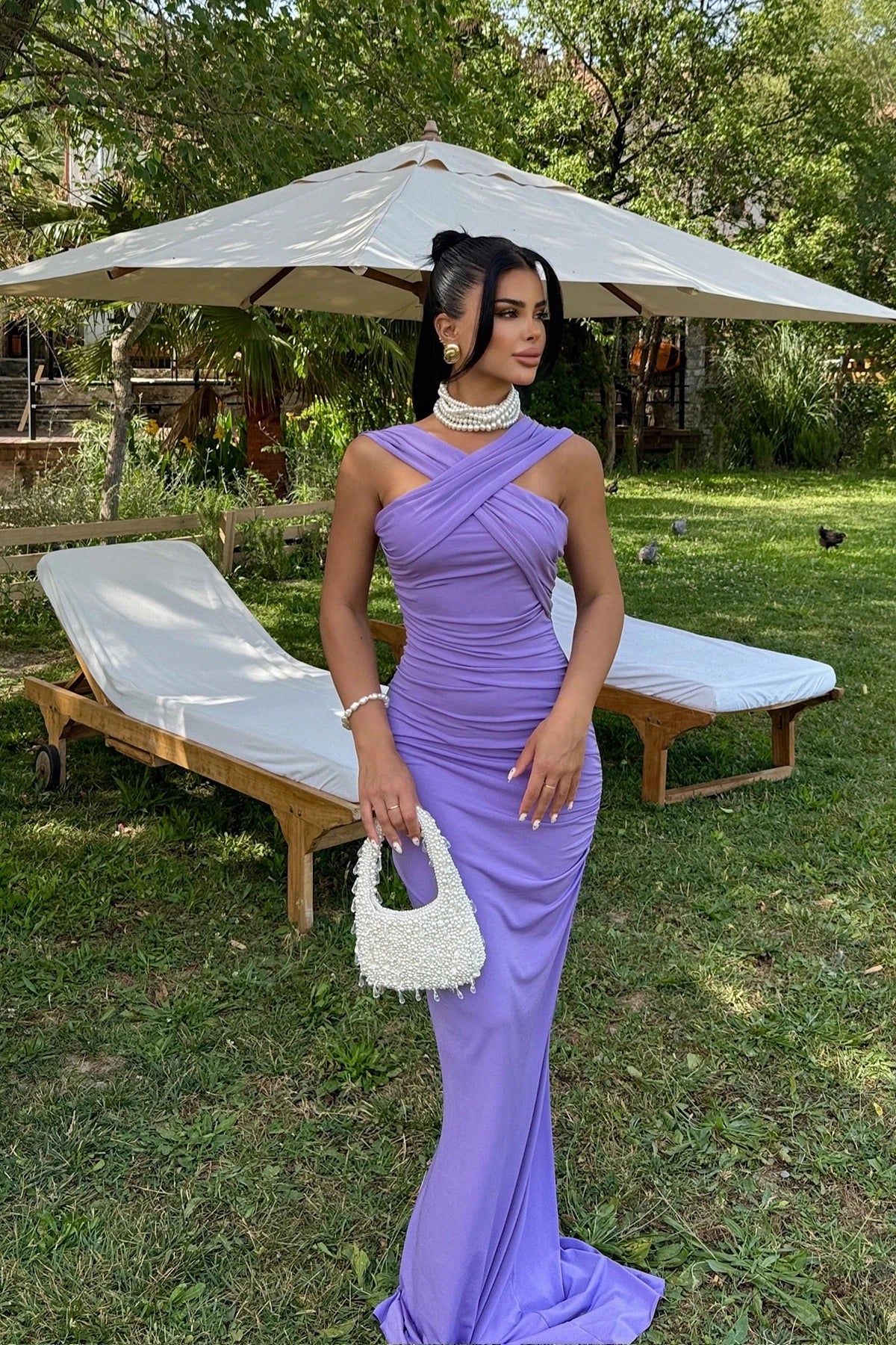 Purple Coraline Tie Dress