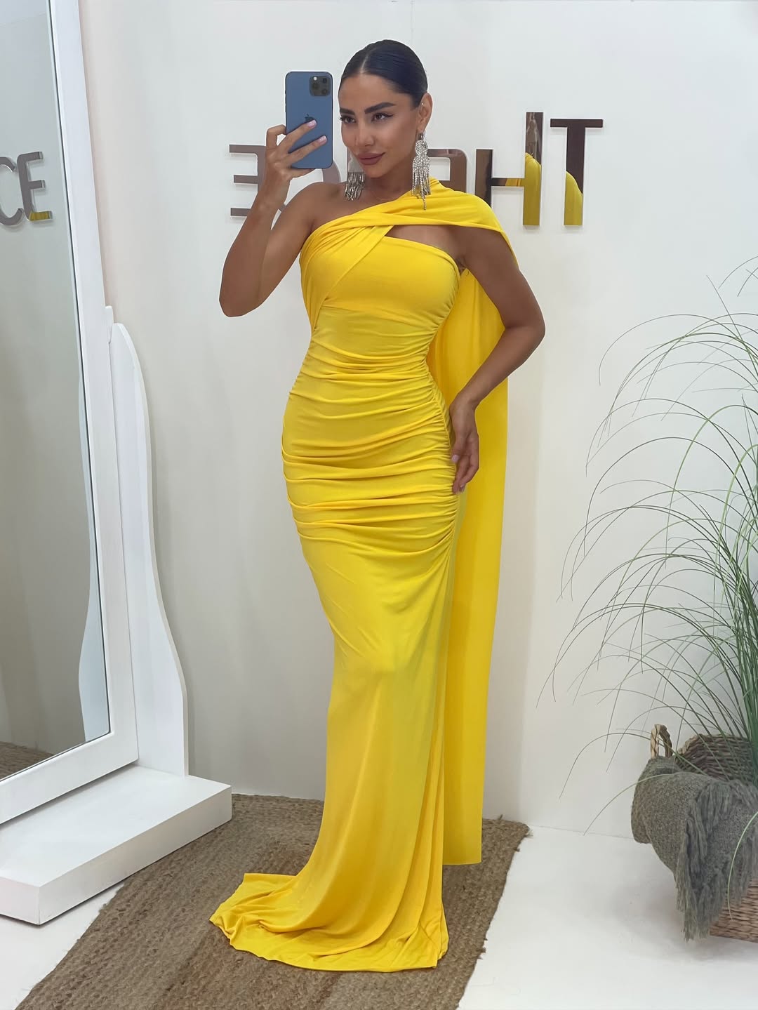 Yellow Coraline Multi-Lace Dress