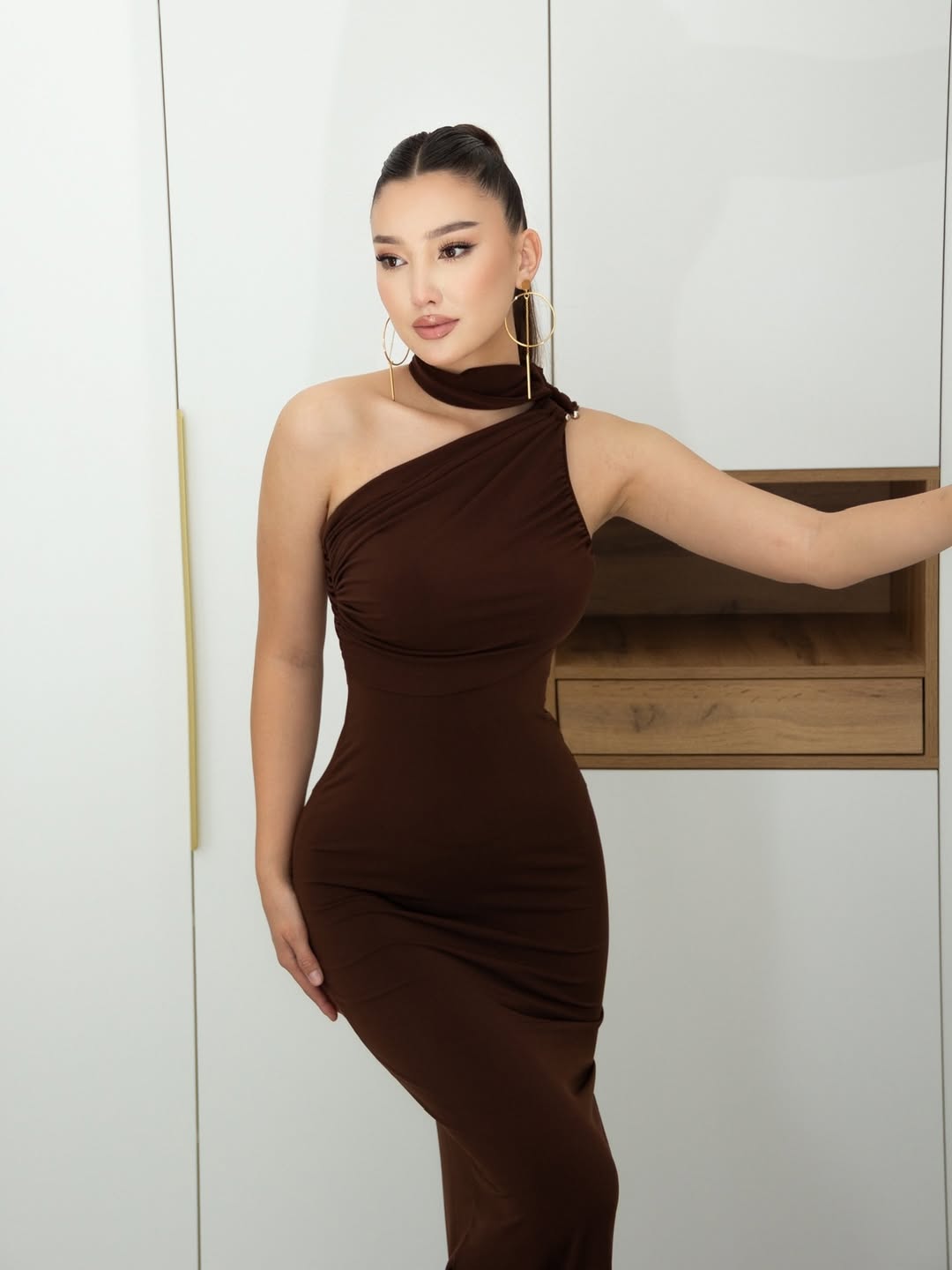 Brown Marcia Long Dress