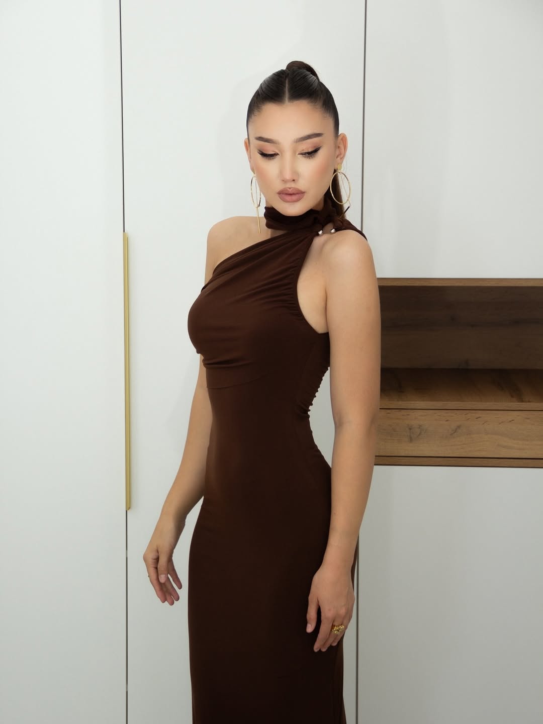 Brown Marcia Long Dress