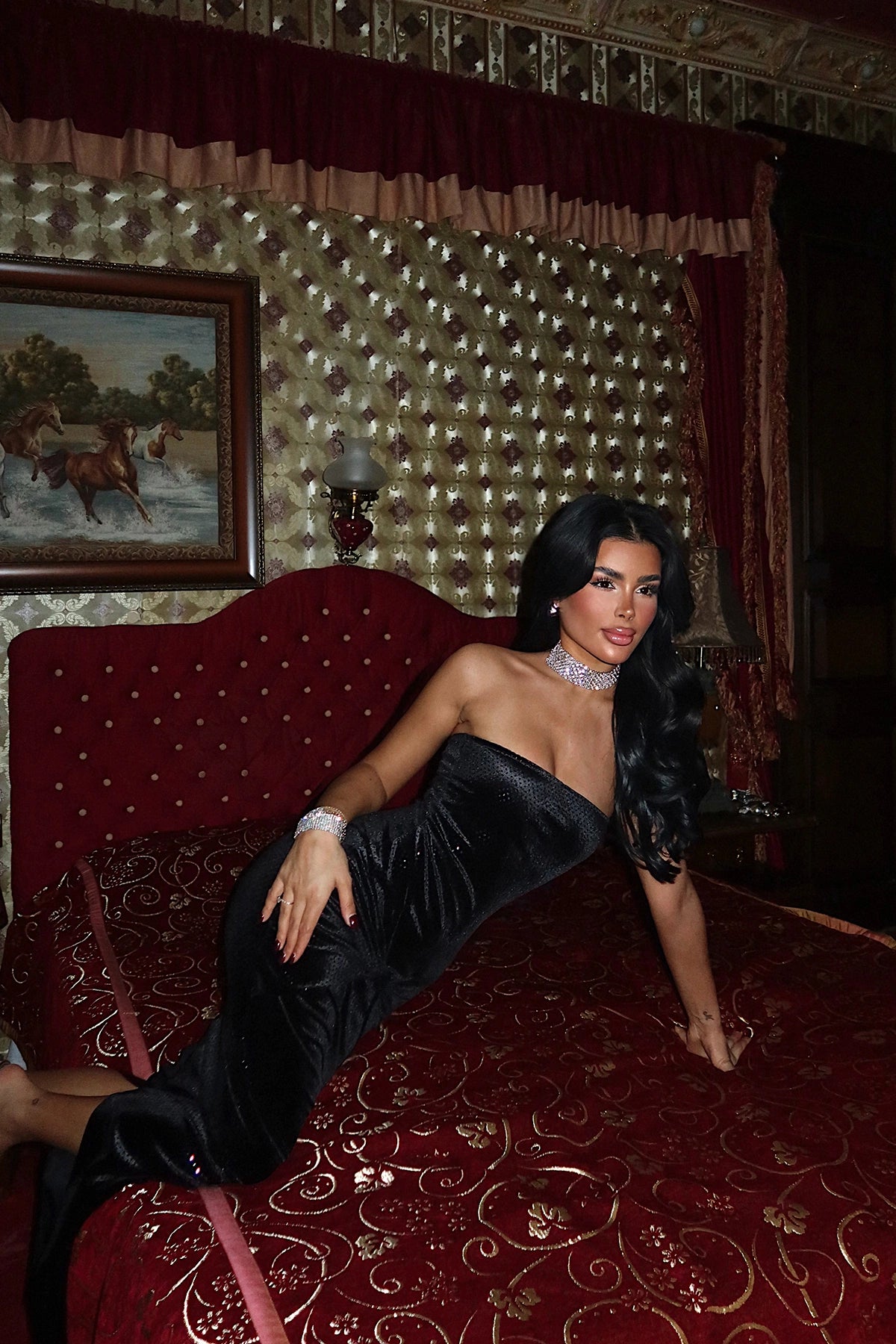 Black Lissa Strapless Dress