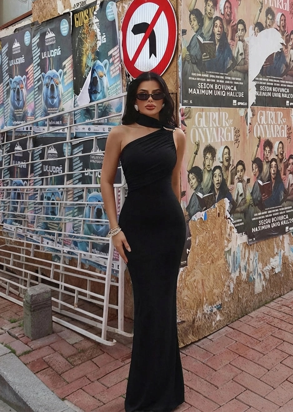 Black Marcia Long Dress