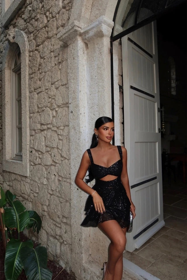 Black Back Detail Dress