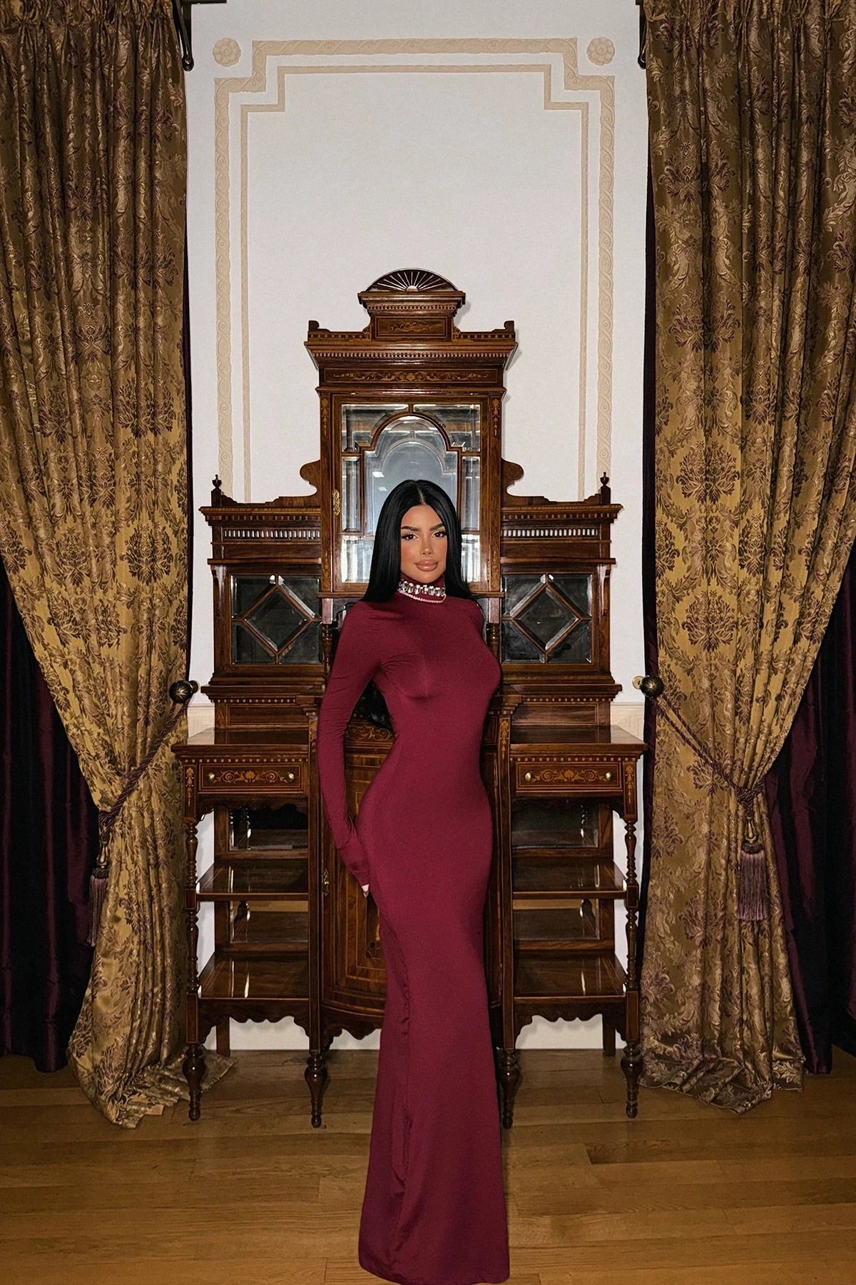 Cherry Rotten Long Sleeve Dress