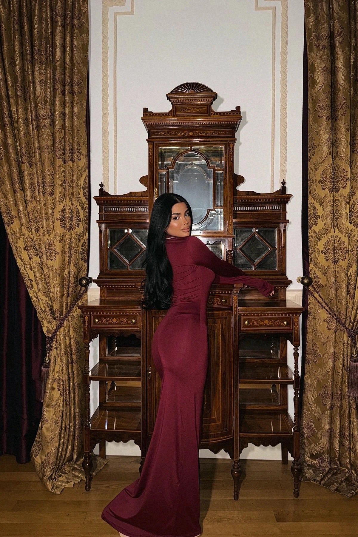 Cherry Rotten Long Sleeve Dress