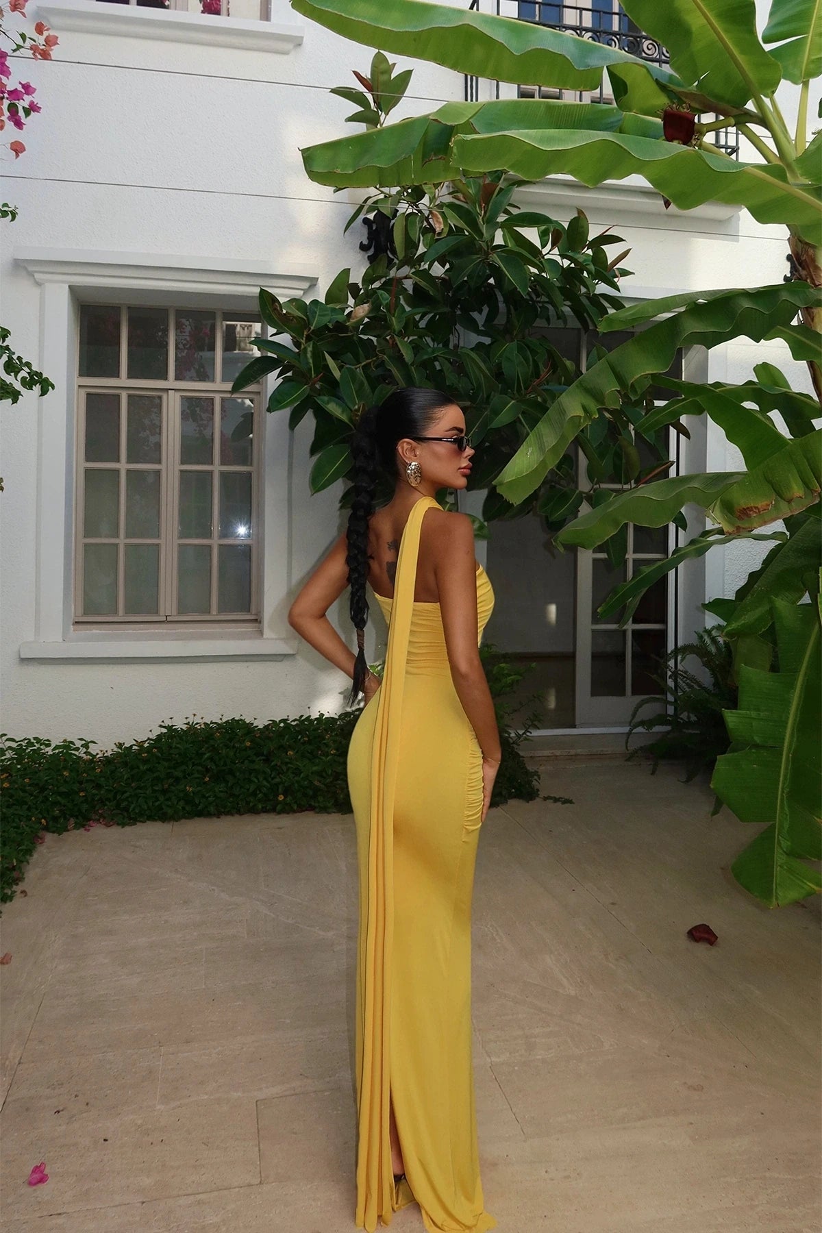 Yellow Coraline Multi-Lace Dress