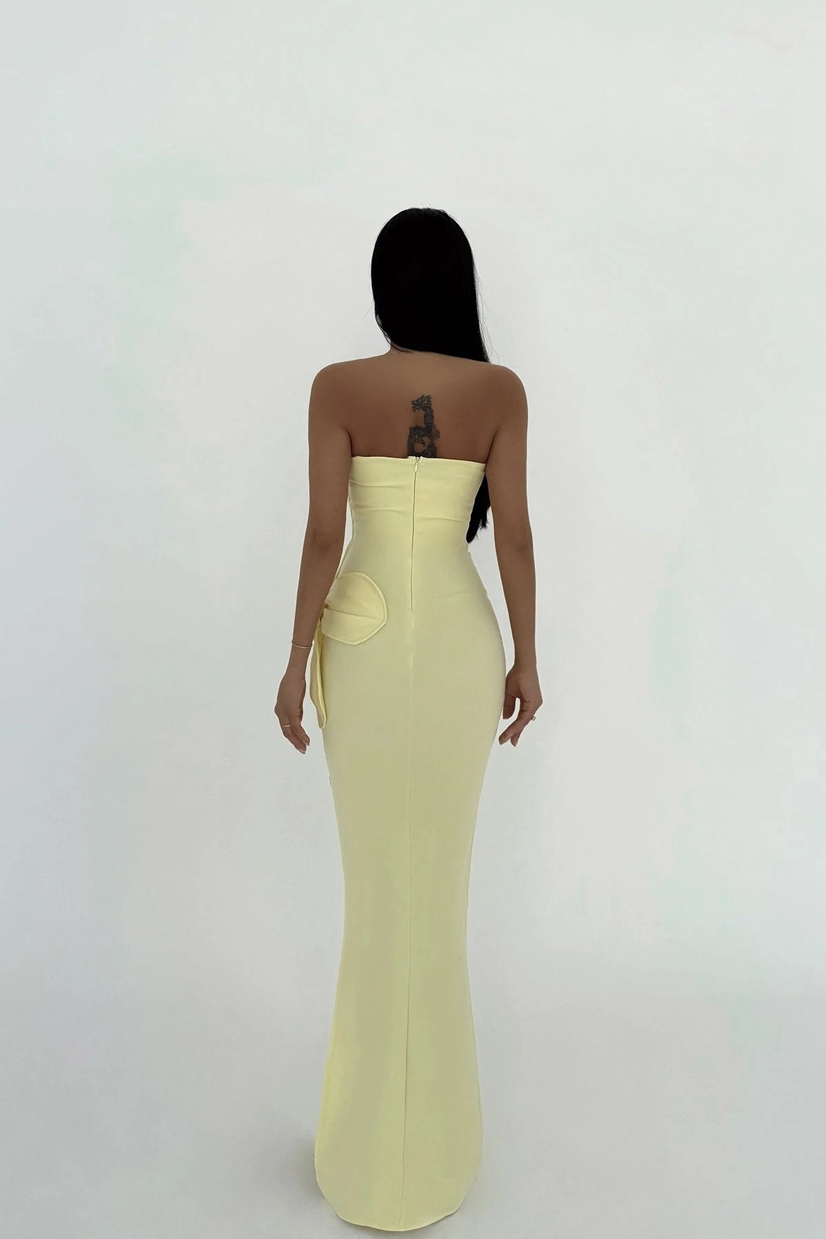 Yellow Daysi Strapless Dress