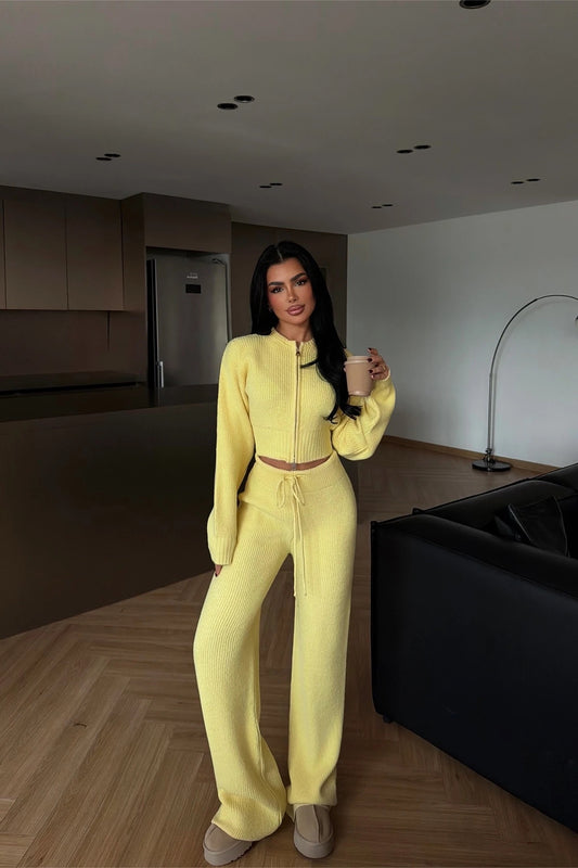 Yellow Zaria Knit Set
