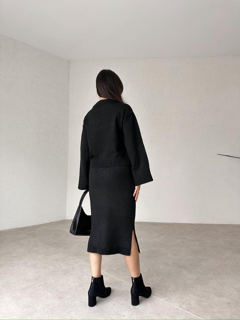 Black suit (Sweatshirt-Skirt )